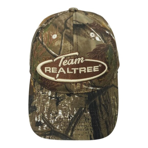 Team Realtree Camo Tuck Strap Cap Embroidered Patch Trucker Baseball Hunting Hat - Picture 1 of 13
